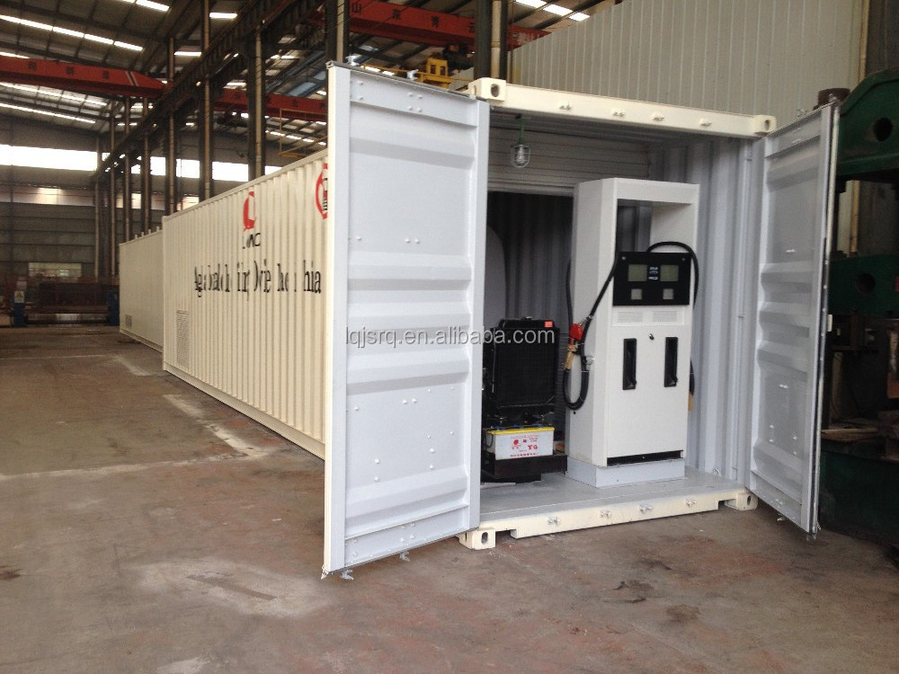 20 and 40 feet 10000L to 66000L fuel dispenser container tank /container petrol station/mobile gas station