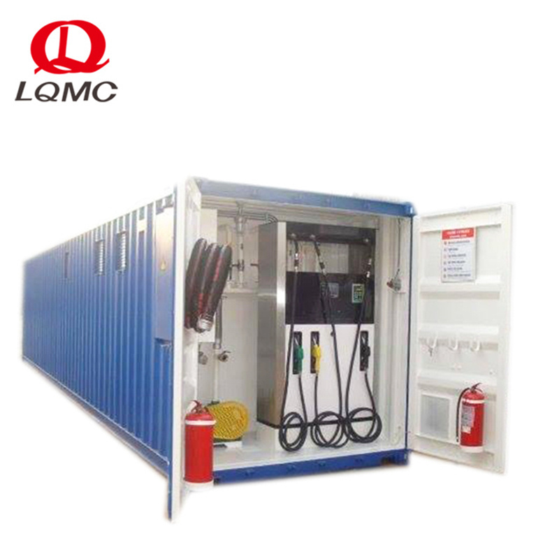 Portable gas containerized mobile petrol station