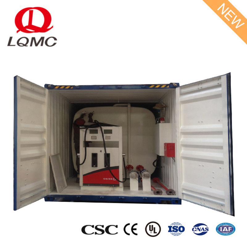 Portable gas containerized mobile petrol station