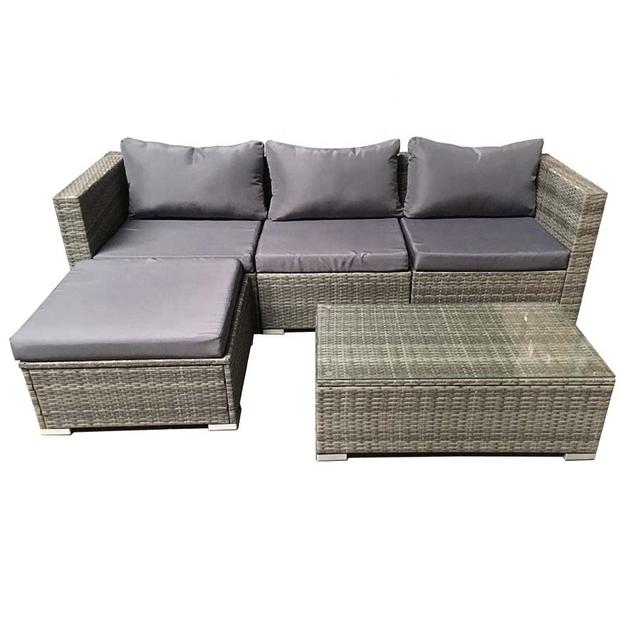 Mail Packing Outdoor Patio Sets Outdoor Rattan Furniture Rattan Sets  4PC Outdoor Furniture Couch Padded