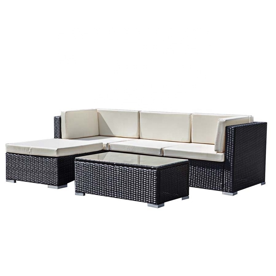 Mail Packing Outdoor Patio Sets Outdoor Rattan Furniture Rattan Sets  4PC Outdoor Furniture Couch Padded