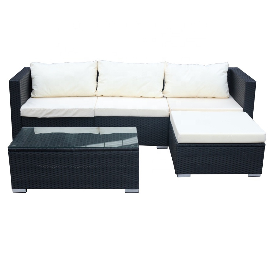 Mail Packing Outdoor Patio Sets Outdoor Rattan Furniture Rattan Sets  4PC Outdoor Furniture Couch Padded