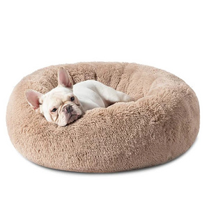 Donut Mand Dog Accessories for Large Dogs Cat's House Plush Pet Bed for Dog XXL Round Mat For Small Medium Animal Calming 100CM