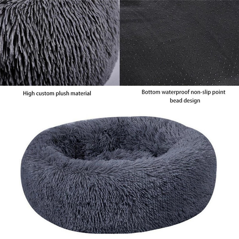 Donut Mand Dog Accessories for Large Dogs Cat's House Plush Pet Bed for Dog XXL Round Mat For Small Medium Animal Calming 100CM