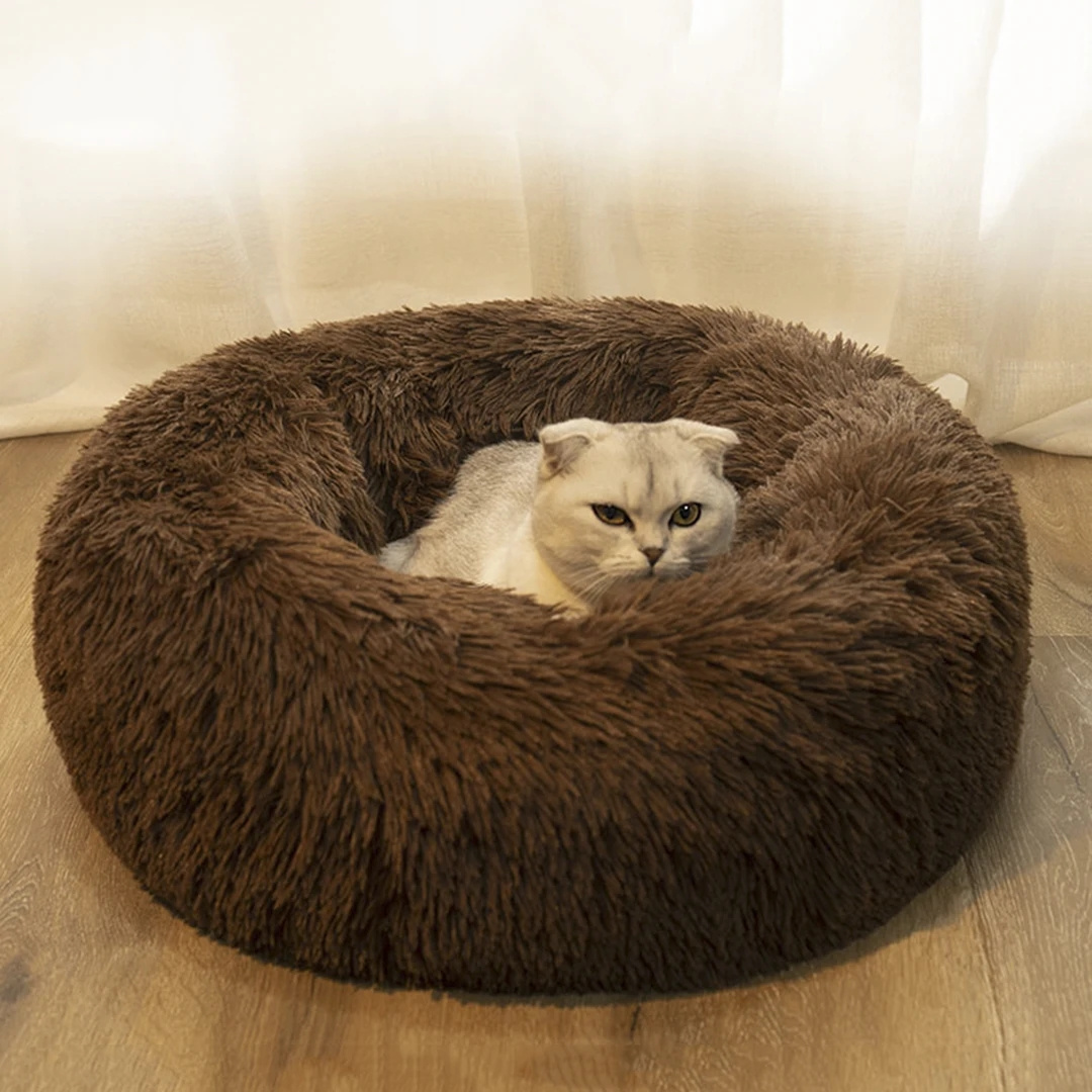 Pet Dog Bed Comfortable Donut Cuddler Round Dog Kennel Ultra Soft Washable Dog and Cat Cushion Bed Winter Warm Sofa hot sell