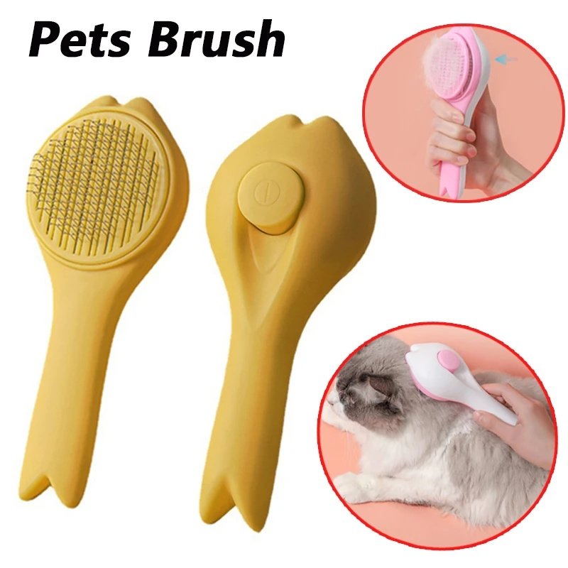 Pet Hair Removal Brush Floating Messy Hair Cleaning Dog Cat Lint Removal Comb Puppy Kitten Massage Grooming Supplies