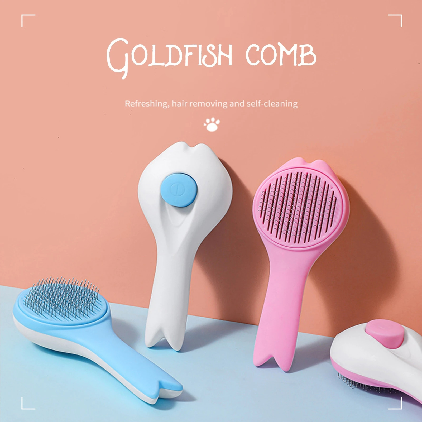 Pet Hair Removal Brush Floating Messy Hair Cleaning Dog Cat Lint Removal Comb Puppy Kitten Massage Grooming Supplies