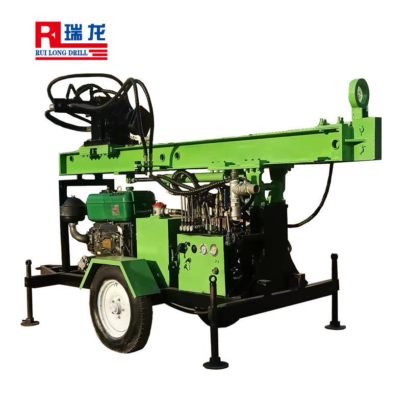 Dual-purpose air compressor and mud pump 150m water well drilling rig