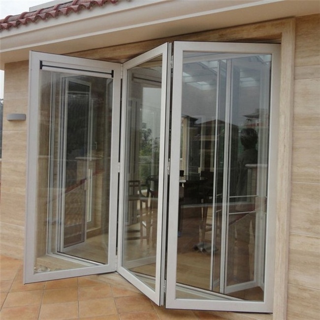 High quality wholesale louvre dubai pvc bi folding bifold bathroom profile upvc doors