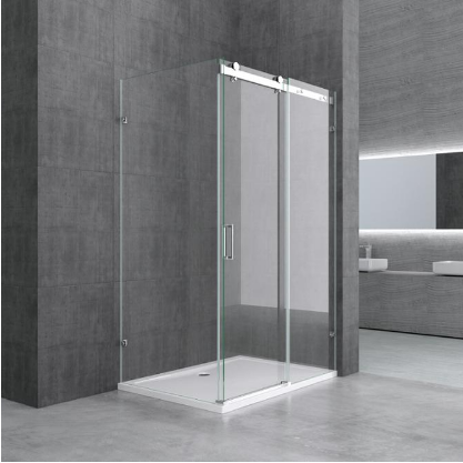 Bathroom Tempered Sliding Panel Shower Door Frameless Frosted Glass Modern Bathroom Enclosure Bathroom Set Waterproof Acrylic