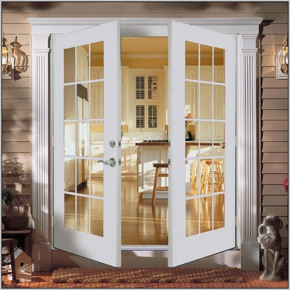 australian standard cheap soundproof inner hinge sandblast tempered glass aluminum double french door