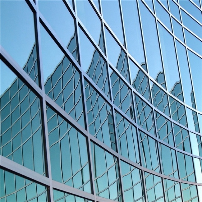 High quality double glazing stainless steel tempered facade price aluminium glass curtain wall