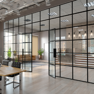 half interior aluminum frosted tempered room office wall glass partition prices price