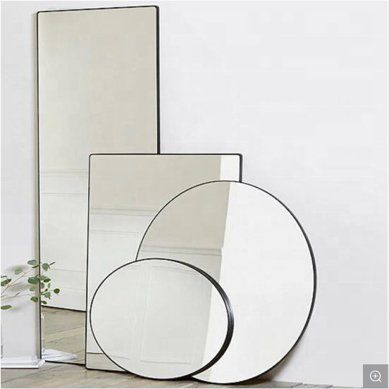 Silver Mirror double coated Glass Wholesale 2.7mm 3mm 4mm 5mm 6mm Color wall transparent silver round sheet the mirror glass