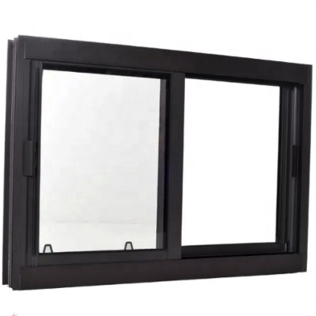 Soundproof large wood philippines frame sliding aluminum glass window