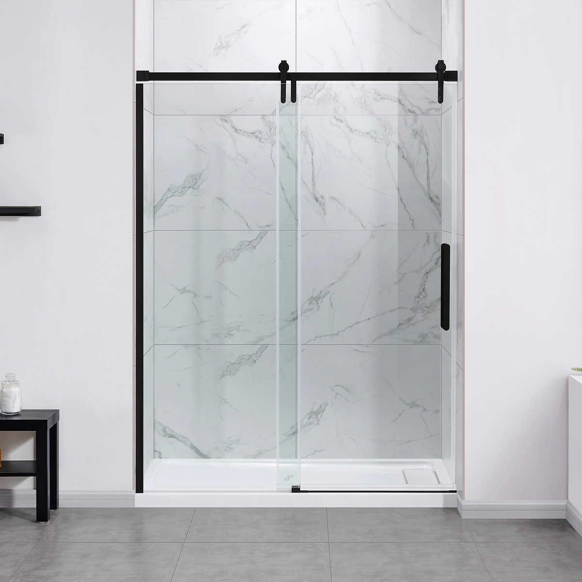 Frameless 6mm sliding shower door tempered  glass shower doors sliding