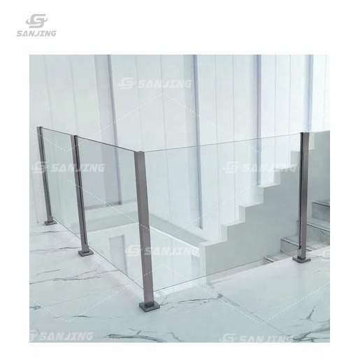 stainless steel champagne glass frameless glass balustrade