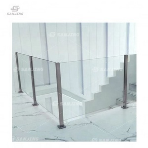 stainless steel champagne glass frameless glass balustrade