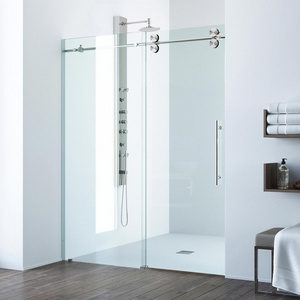 Frameless 6mm sliding shower door tempered  glass shower doors sliding