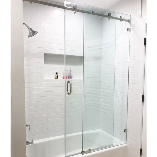 Frameless 6mm sliding shower door tempered  glass shower doors sliding