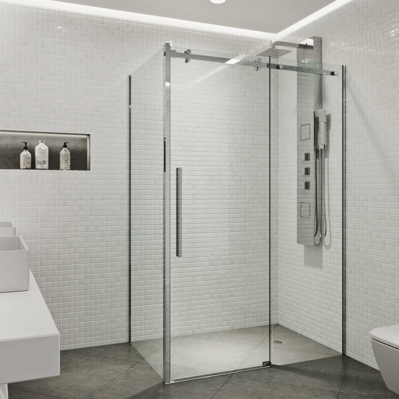 Frameless 6mm sliding shower door tempered  glass shower doors sliding