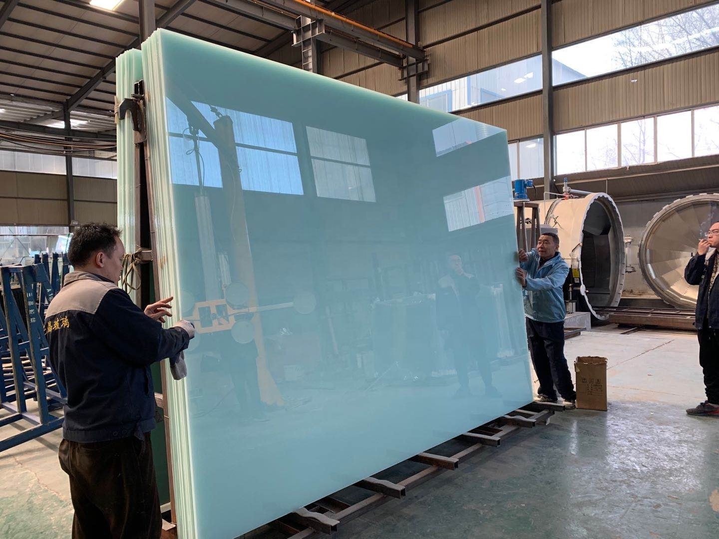 High quality eva film curved clear 6.38 pvb tempered laminated glass price