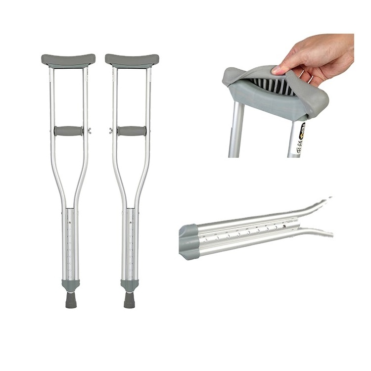 HOPE Brand best price Canadian foldable crutches aluminium with CE approved Detachable axillary underarm aluminum crutches