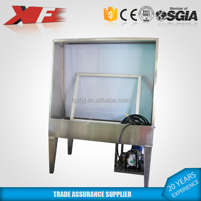 high pressure screen stencil washing booth