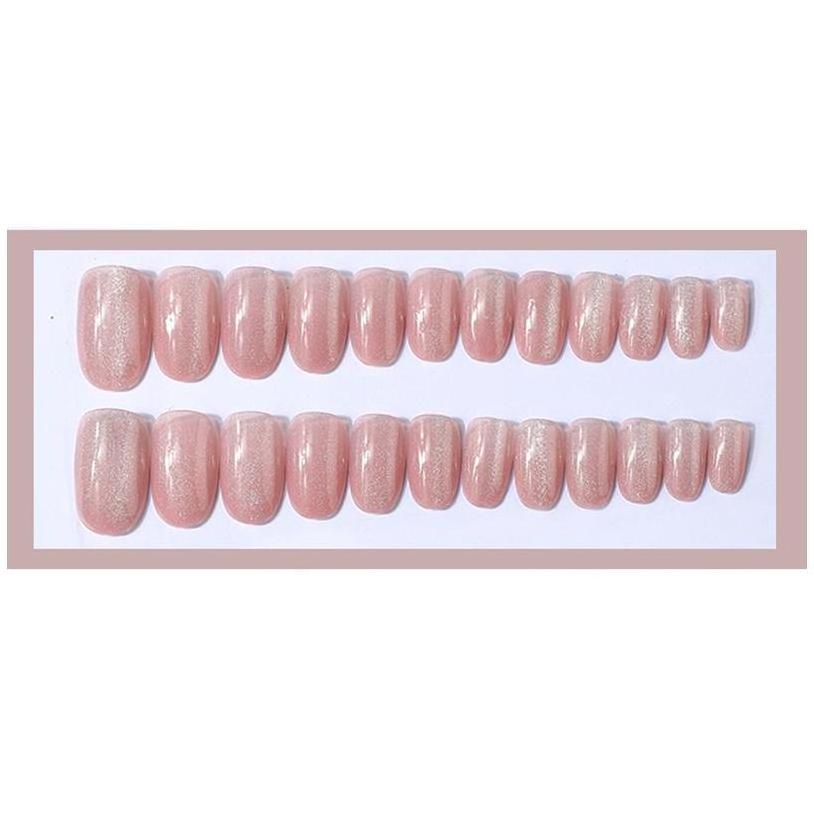 Fake Nails Reusable Long Coffin Designed Square Wholesale Wear Fingernails Finger Pink Gel Girls Press On Nails Custom Packaging