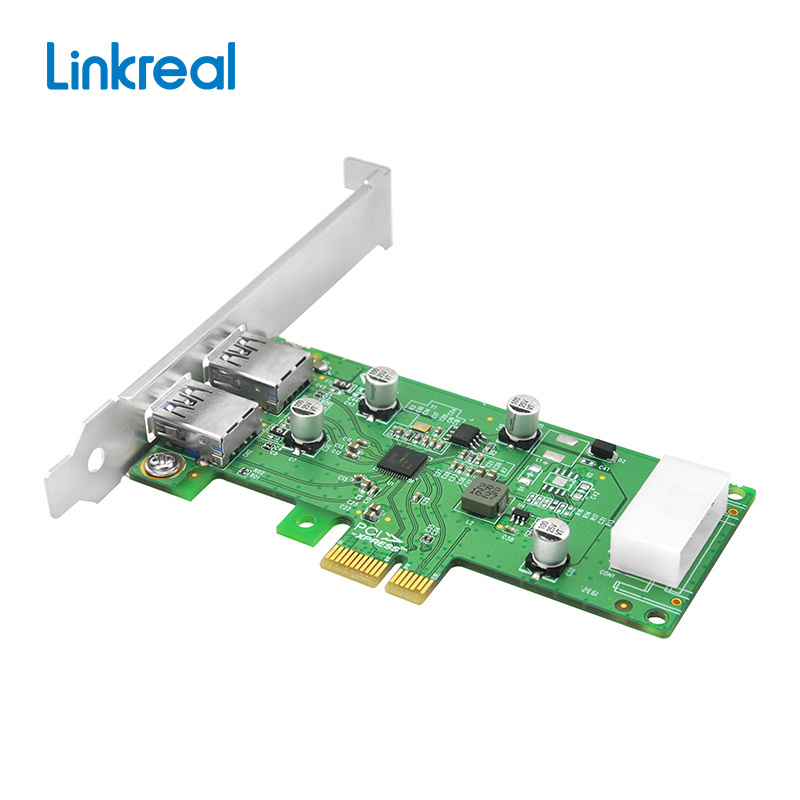 Linkreal LRSU9A72-2A PCIe to USB 3.0 2-Port PCI Express Expansion Card