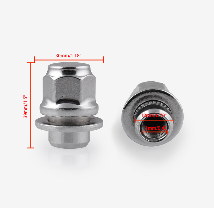 LR AUTO Best Quality Wheel Lug Wheel Hub Nut Flat Nut Set of 20  For Toyota Lexus Camry Corolla Tacoma Rav4