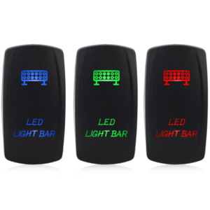 LR AUTO Car Modification Horn Button Rocker Switch Blue LED 12 Volt Momentary Waterproof Auto ATV Boat Marine Toggle Switch 12-24V