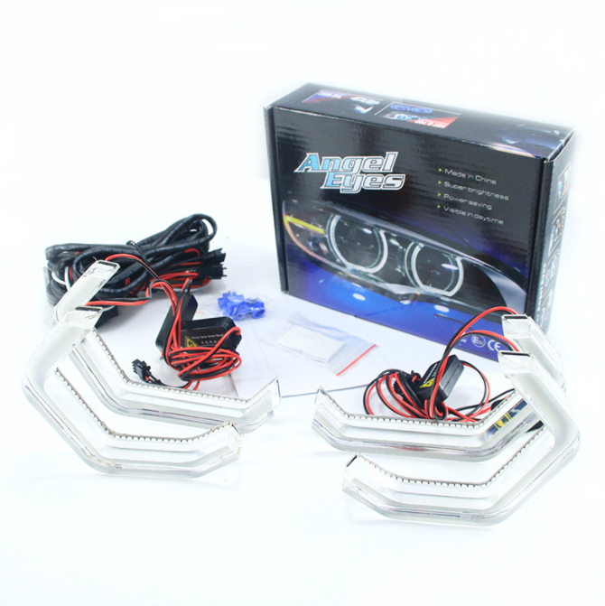 LR AUTO Auto part Highlight car headlights Flat Bottom Dtm Style New Iconic Halos For BMW E90 F10 M4 F30 Led Angel Eyes Retrofit