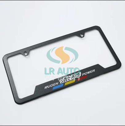 LR AUTO US standard labeling stainless steel license plate frame multistandard American license plate frame carbon fiber pattern