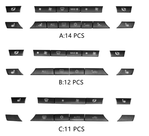 LR AUTO Auto Heater Climate Protective Wind Air Conditioning Cover Set Control Switch 14pcs For BMW F01 F02 F10 F07 61319313923