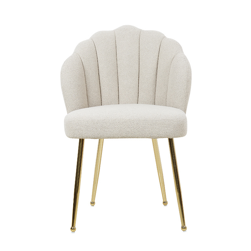 Bedroom Furniture Accent Chair Fabric Soft Comfortable Nordic Accent Chair With Gold Legs