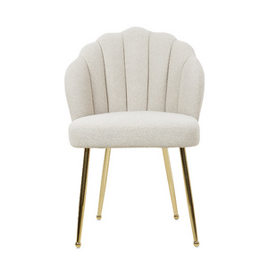 Bedroom Furniture Accent Chair Fabric Soft Comfortable Nordic Accent Chair With Gold Legs