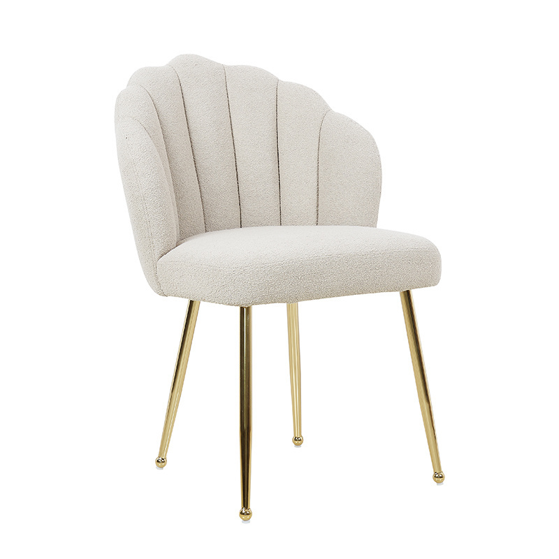 Bedroom Furniture Accent Chair Fabric Soft Comfortable Nordic Accent Chair With Gold Legs