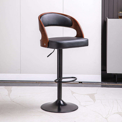 Bar Stools Pu Leather Adjustable 360 Degree Swivel Counter Height Bentwood Bar Stool