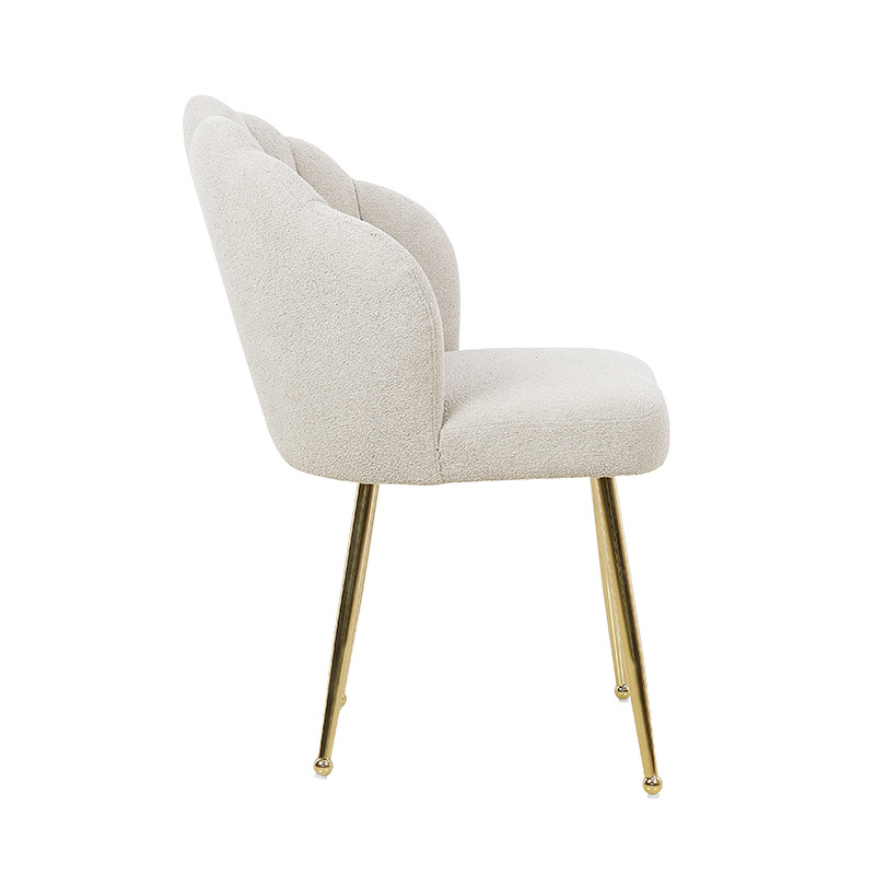 Bedroom Furniture Accent Chair Fabric Soft Comfortable Nordic Accent Chair With Gold Legs