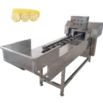 Fresh Frozen Carrot Maize Head and Tail Slicer Sweet Corn Sticks Cutter Corn Cob Cutting Machine