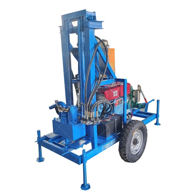 Hydraulic Portable Mine Drilling Rigs 22HP Diesel Underground Borehole Water Well Drilling Rig Machine