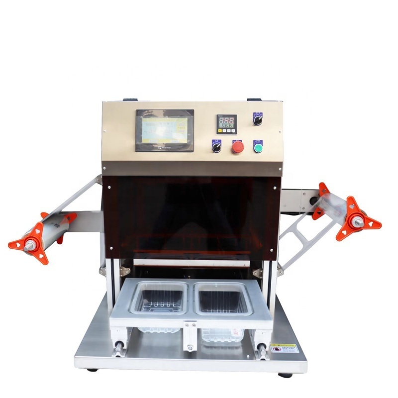 Fully Automatic Cup Sealing Machine Heat Sealing Milk Tea Cup Machines Lunch Box Food Packing Plastic Sealer Machine