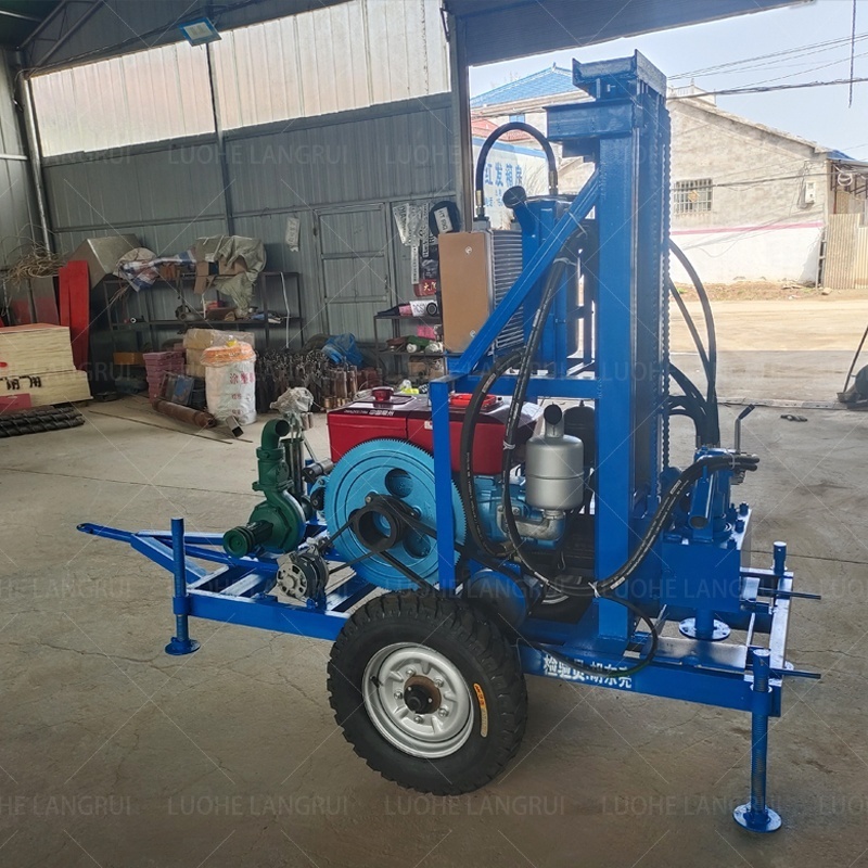 Hydraulic Portable Mine Drilling Rigs 22HP Diesel Underground Borehole Water Well Drilling Rig Machine