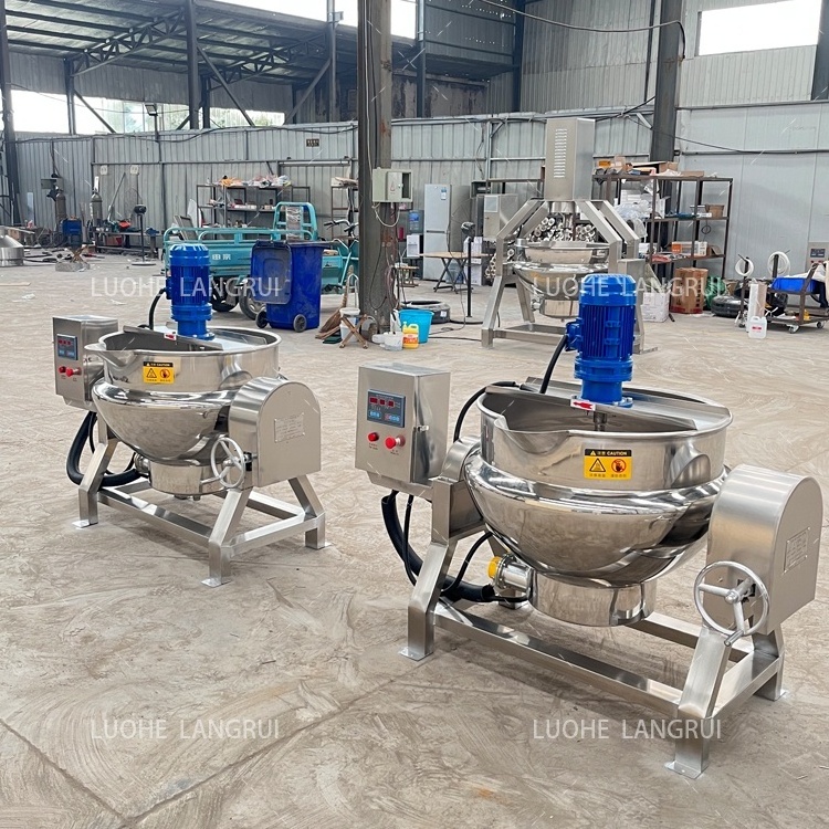 Gas Heating Tomato Paste Cooking Mixer Machine / 500l Hot Sauce Jam Making Jacketed Steam Kettle Motor New Product 2020 Provided