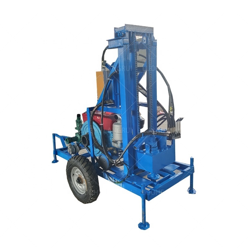 Hydraulic Portable Mine Drilling Rigs 22HP Diesel Underground Borehole Water Well Drilling Rig Machine