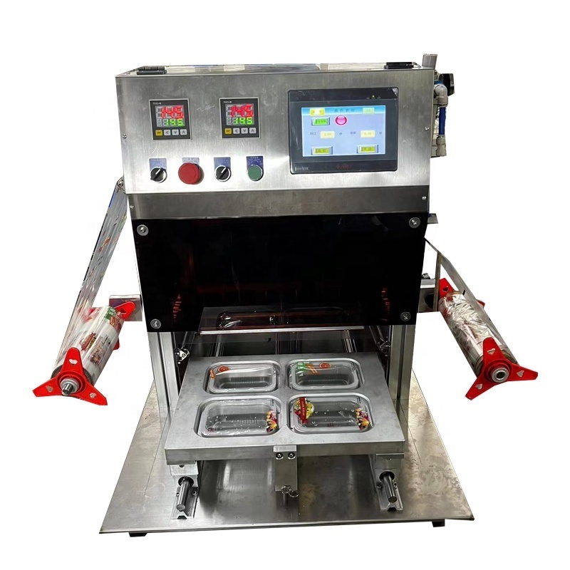 Fully Automatic Cup Sealing Machine Heat Sealing Milk Tea Cup Machines Lunch Box Food Packing Plastic Sealer Machine