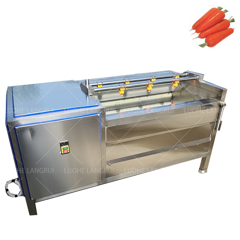 Industrial Potato Carrot Onion Brush Washing and Peeling Machine Ginger Cassava Sweet Potato Washer And Peeler