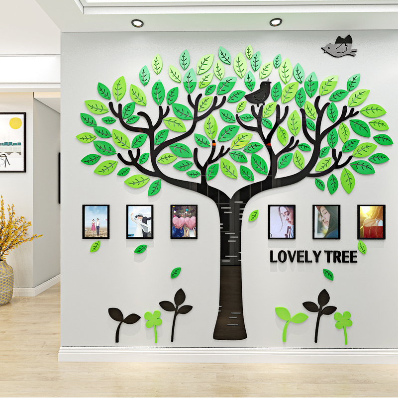 New design large family tree wall decal DIY Photo gallery frame wall sticker