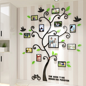 Acrylic Photo Frame wall Family memory Tree Stickers 3d Three-dimensional Wall sticker home decor Living room